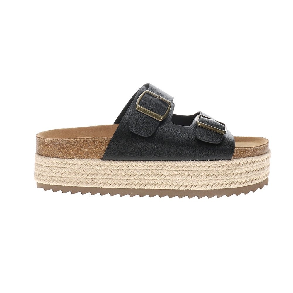 Hey Girl by Corkys Womens No Filter Black Espadrille Platform Sandals SZ 10 NEW
